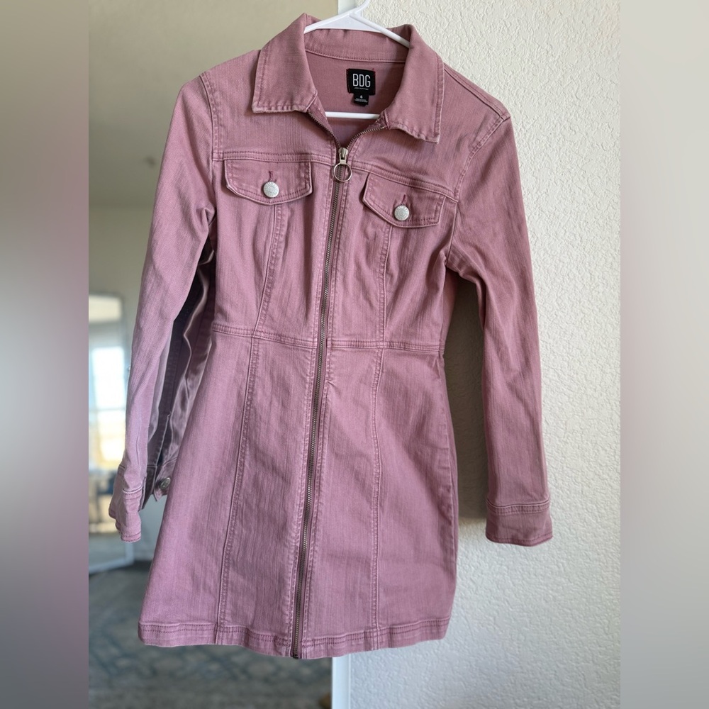 Pink Denim Jacket dress